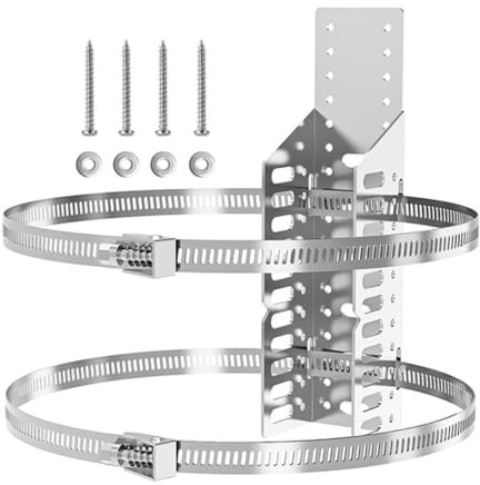 Mlllokfki Nitrogen Propane Tank Bracket, 5 Galones Tank Holder, 13 pulgadas Diámetro Bracket, Soporte de montaje en pared, soporte de poste pesado para 5 galones Tanques o 13 pulgadas Diámetro Polo