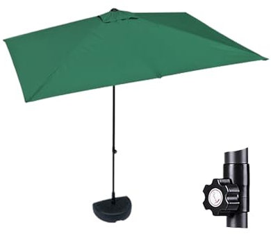 Großer halbrunder Gartenschirm, 250 cm, winddicht und UV-beständig, ideal für Gärten und Terrassenbereiche, langlebiges und stilvolles Design, inklusive Montageset