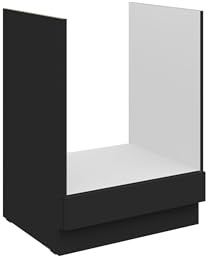 Küchen Herdunterschrank 60 cm SIENA Schwarz Küche Küchenzeile Küchenblock