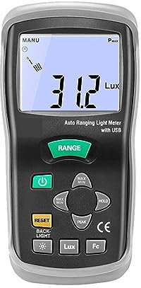 Lichtmesser, Digitaler Beleuchtungsstärke-Lichtmes Tragbares Photometer-Beleuchtungsmessgerät, Leuchtdichtemessgerät, Photometer-Beleuchtungsmessgerät, Hintergrundbeleuchtetes LCD-Display , Lichtmesse