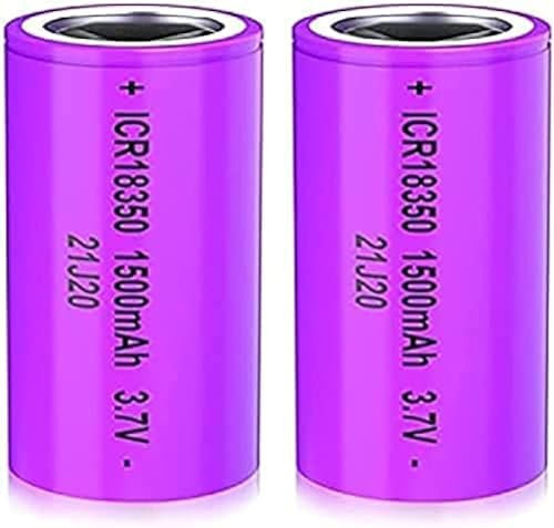 ZWDCVFGK Batteries au Lithium 3.7V 15Ah 18350 Batterie à Dessus Plat Batterie Li-ION Rechargeable pour Outils Amincissants Visage Ciseaux à Cheveux Lampe de Poche