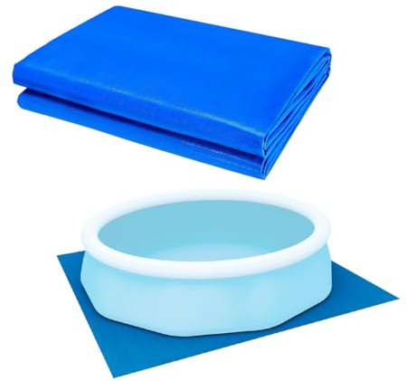 Pool Ground Cloth, Ynzeyx Rectangular Swimming Pool Mat for Frame Pool & Above Ground Swimming Pools, Floor Protector Cloth for Paddling Pool and Inflatable Swimming Pools (335*335cm/131.9*131.9in)