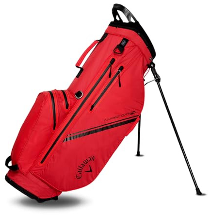Callaway Golf Chase Dry wasserdichte Standtasche 2025, Rot/Schwarz
