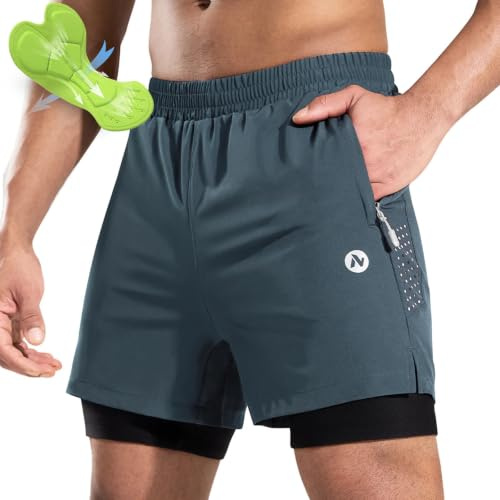 Nepest Men's Mountain Bike Shorts 4D Padded for Cycling, Zipper Pockets | MTB Shorts with Padding for Biking, Lightweight, Breathable, UPF 50+, Moisture Wicking, Reflective, Bicycle, Cycle, Riding