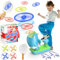 Joozmui Outdoor Toys for 3 4 5 6 7 8 9 10 Years Boys Girls, 36 Pcs Flying Saucers, Flying Disc Launcher Toy for Kids Age 4-11, Outdoor Games for Kids Garden Toys Gifts for Boys Propeller Toy