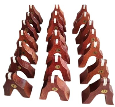 HANABASS 21pcs Wooden Guzheng Support Pillars Brown Guzheng Accessories Replacement String Bridges Easy to Install Light Weight Musical Instrument Fittings