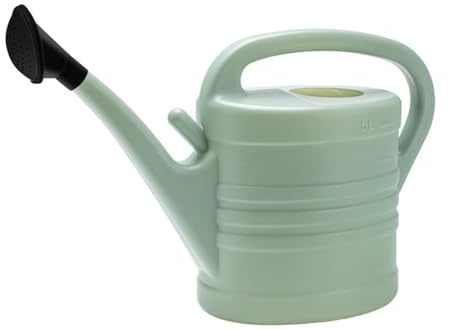 ALCXAZS Regadera de 5L para jardín, Flores, Verduras, Boca Larga, Mango ergonómico, Regalo, Plantas de Interior y Exterior, soluciones riego, Maceta jardín, Boca Grande, portátil.