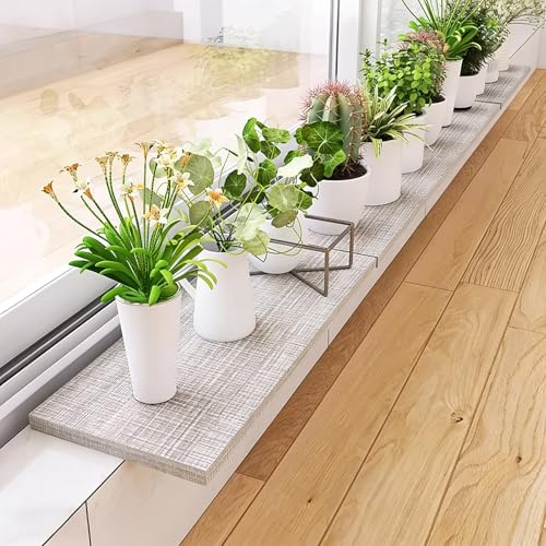 Extensor para Alféizar de Ventana Extensor de Alféizar de Ventana Madera, Estante Autoadhesivo Plantas Nanocinta, Tablero Extensión Encimera Organizar Cocina(59x25cm(23 1/4x9 7/8))