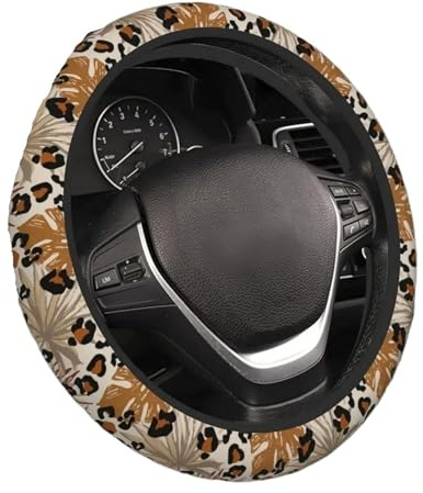 Auto Lenkradbezug Lenkradbezug Mit Leoparden- Und Gepardenmuster Für Damen Und Mädchen, Autozubehör, Dekor, Neopren, Universal, 15 Zoll(Style2)