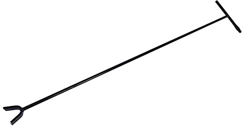 Amtech - 39 Long Handle Stop Cock Key, Steel, Chisel-Tip T-Handle Lifts Covers, V-End Turns Mains