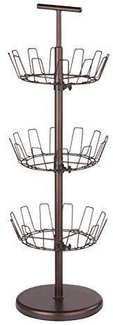 Honey-Can-Do 3-Tier Bronze Revolving Shoe Tree, Holds Up to 18 Pairs of Shoes