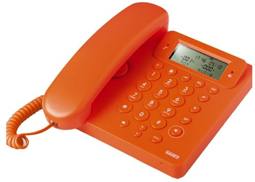 Saiet 13500564 Telefono Multifunzione, Vivavoce, Identificatore del Chiamante, Ego Arancio