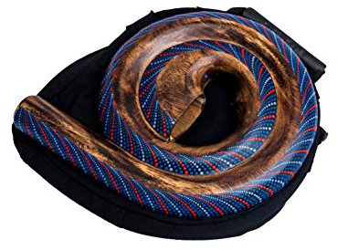 Didgeridoo Rundform Instrument Naturmaterialien Reisetasche Spirale Australien (D3)