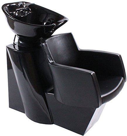 Medeo Friseurwaschsessel 255169 schwarz - Freistehend, Keramik, 49x40x20 cm, Waschsessel
