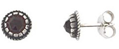 Gerry Eder Ohrringe 01.GS032 Damen Ohrstecker Sterling-Silber 925 rot Granat