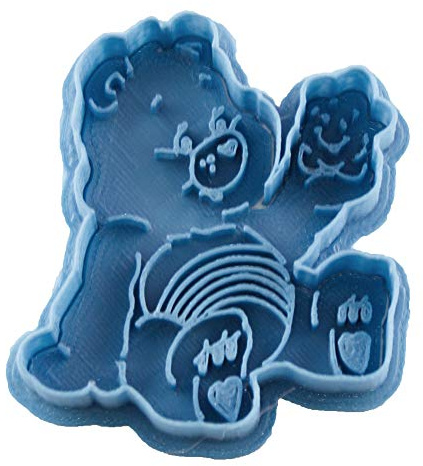Cuticuter Cheer Oso Amoroso Cortador de Galletas, Plástico, Azul, 8x7x1.5 cm