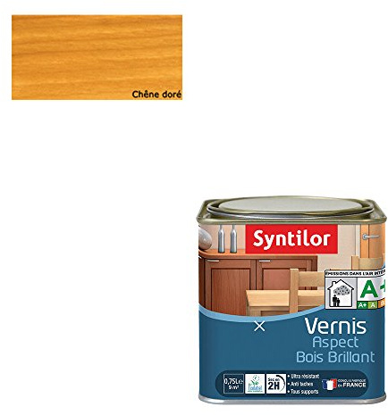 Syntilor - Vernis Aspect Bois Chêne Doré Brillant 0,75L