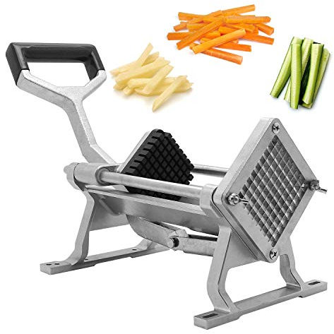 Hanchen Taglia Patate Fritte e Verdure Commerciale Tagliaverdure Manuale Affettatrice con 3 Lame in Acciaio Inossidabile 6,5mm/ 9,5mm/ 12,5mm/ Octagonal per Patate Cipolle Carote Cetrioli