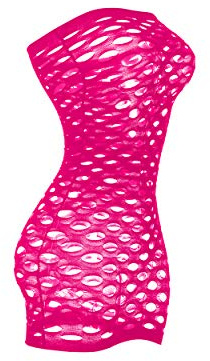 ds. distinctive style Lencería de Rejilla Body de Mujer Ropa de Dormir sin Tirantes Talla única Chemise para Dama para Mujer - Magenta