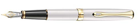 Diplomat Excellence Füllfederhalter, A2, Perlweißgold, breit
