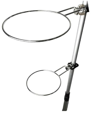 MARINE CITY Marine Edelstahl Kotflügelhalter für 22,9 cm Durchmesser (passend für 22,9 cm bis 3,8 cm Schiene)