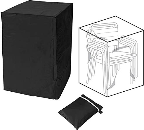AYGCI Copertura Protettiva per Sedie da Esterno Copertura per sedie da giardino impilabili Mobili Da Giardino Coprisedie da Esterno Tessuto Oxford 210D Anti Polvere Pioggia Sole Neve per Esterni