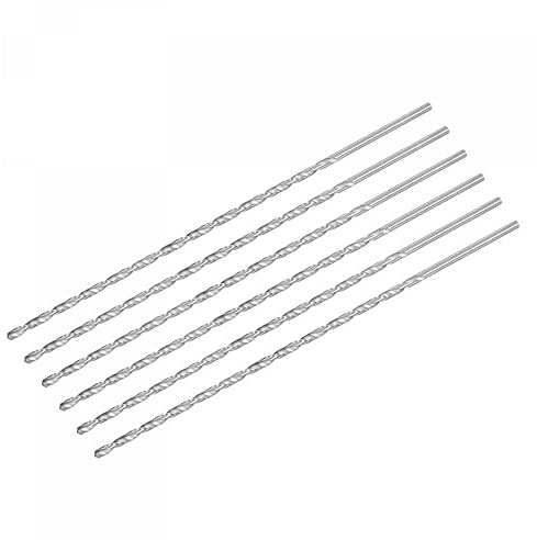 sourcing map 6 Stk. HSS Spiralbohrer (Hoch schnell Stahl) extra lange Spiralbohrer 4mm Durchmesser 200mm
