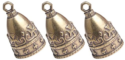 Yardwe 3stücke Vintage Kupferglocken Für Schmuckherstellung Und Weihnachtsdekoration Rustikale Handwerksglocken Für Bastelprojekte Und Windspiele Accessoires Für Kreative Bastler
