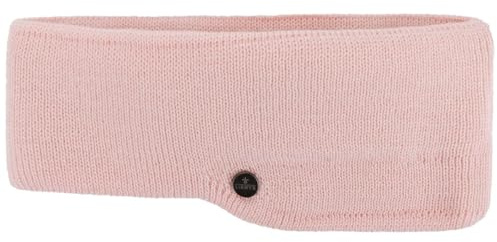 LIERYS Fine Merino Stirnband Damen/Herren/Kinder (7,5-10 cm breit) - Made in Germany - mit Merinowolle - Ohrenwärmer gefüttert mit Baumwolle - One Size (53-60 cm) - Herbst/Winter rosa One Size
