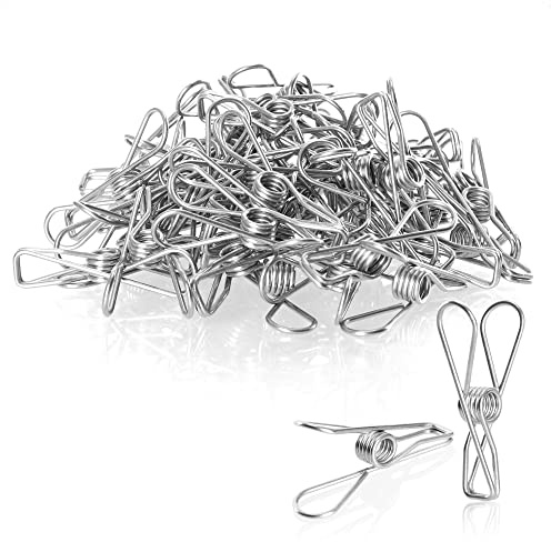 com-four® 50x Wäscheklammer aus Metall, langlebige Handtuchklammern | Strandtuchklemmen
