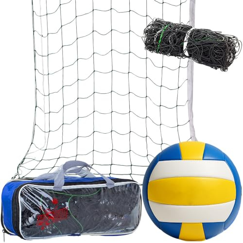 molti Volleyball Beachvolleyball Spielball Größe 5 Sport Freizeit Indoor Outdoor Mannschaftsspiel Freizeitspielball (Set: 1x Beachvolleyball + 1x Volleyballnetz)