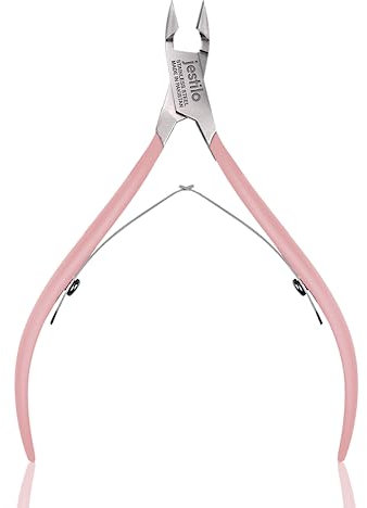 Professional Cuticle Nippers Stainless Steel Cuticle Cutters and Remover -Best Nipper Scissors, Nail Care Tool for Manicure and Pedicure (Pink)