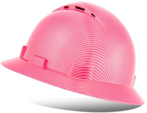 ProtectX Schutzhelme mit voller Krempe, belüftet, OSHA-Zulassung, Sicherheitshut, 6-Punkt-Aufhängung, Cascos De Construccion, Rosa