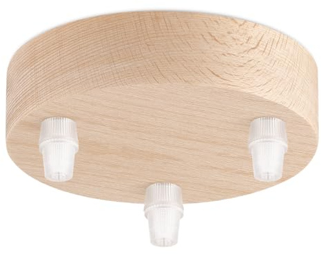 Home Sweet Home Deckenkappe 3L - Hölzerne - Beige - Lampenelement - ø12 x 5 cm - Rund - Gebrauch Für Deckenlampen, Pendelleuchten