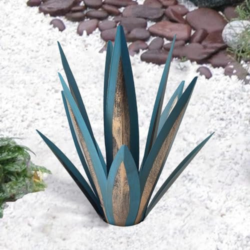 Metall-Agave, Gartenkunst, Outdoor, Terrasse, Rasen, Ornament, Dekoration, rostige Metall-Agave, Pflanzenskulptur, Agaven-Metallpflanzen für Hof, Statue, Heimdekoration für Außenbereich, Terrasse,