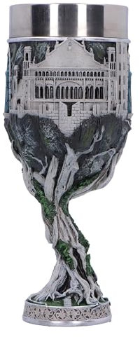 Nemesis Now Lord of the Rings Gondor Goblet 19cm, Resin, Grey, Official Lord of the Rings Merchandise, Gondor Goblet, Lord of the Rings Collectible Cup, Cast in the Finest Resin, Expertly Hand-Painted