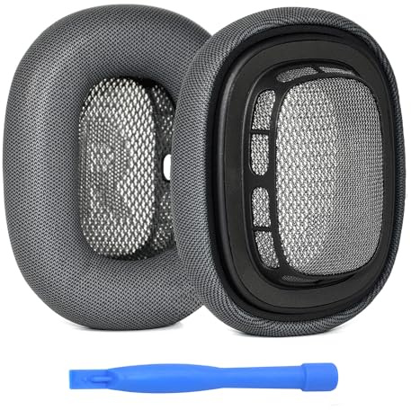 Ersatz Ohrpolster für AirPods Max Kopfhörer von MMOBIEL - Protein PU Kopfhörer Ohrpolster – Ersatzpolster - Schwarz