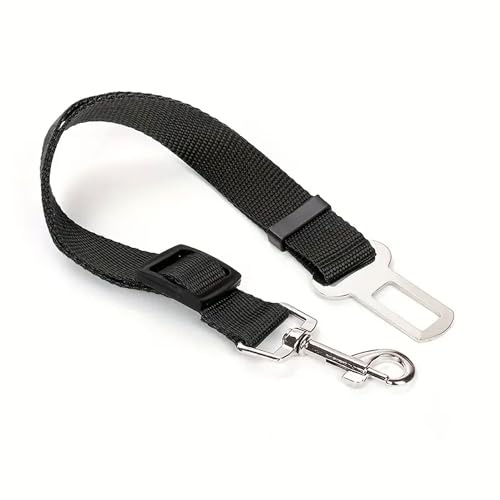 ARIATI Dog Seat Belt - Adjustable Dog Car Seat Belts - Safety Lead for Dogs & Cats - Black, Pack of 1 pc