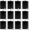 12 Pack 8 Oz Hip Flask for Liquor Matte Black Stainless Steel Leakproof with 12 Funnel for Gift, Fishing, Camping, Hunting, Hiking, Wedding Party, Traveling(Black)