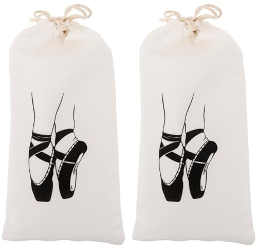DEARMAMY Sacs À Chaussures De Ballet pour Femmes Et Filles Lot De 2 Sacs À Cordon pour Pointe De Danse Classique Rangements Légers Et Pratiques pour Accessoires De Danse