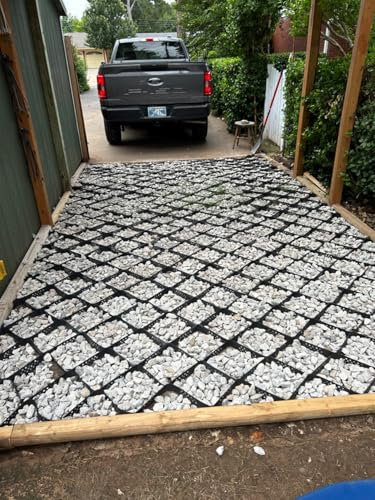 Gravel Grid Parkgitter Für Schotter, Durchlässiges Bodengitter Für Auffahrt/ Verstärkungsmauer/ Garten - Schwerlast Kies Stabilisierung Pflasterung Grids 10 8 6 5 4 2 1 M, Flussufer/ Steiler Hügel(H 5