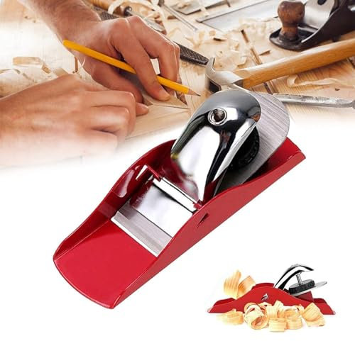 1 Pcs Wood Planer for Doors,Hand Planers for Wood,Wood Door Planer for Internal Doors,Small Wood Planer Hand Tool Red,Mini Hand Planers for Wood for Furniture Repair and DIY Wood Crafts