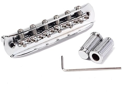 UPKOCH Metall-gitarrensteg Saitenhalter Gitarren Gitarrensteg Jazzgitarrensteg Archtop-gitarrensteg mit Schrauben und Mini-schlüssel Silber
