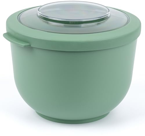 Amuse Tylla Saladier 1200ml | Boîte de Rangement avec Couvercle pour Meal Prep et Snacks | Boîte Plastique Alimentaire sans BPA pour Enfants et Adultes | Congélation, Lave-vaisselle | Sage