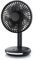 CSL – Ventilatore da tavolo a batteria senza fili – Mini ventilatore USB – Motore DC Brushless Silent molto silenzioso – Barra luminosa nella base – Nero