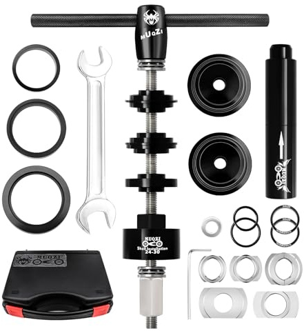 RATSTONE Kit Inférieur De Vélo,Outil De Presse pour Direction Vélo,Extracteur Roulement Velo,Outil De Pressage Professionnel pour BB73 BB86 BB30 BB91 BB92 PF30(Noir)