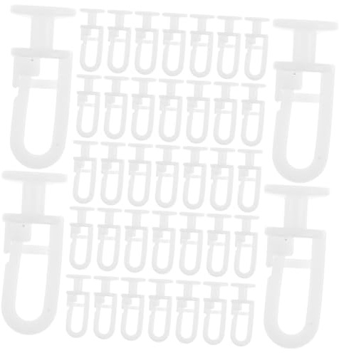 VICASKY Rulli per Binari per Tende da Soffitto, Accessori per Finestre in Plastica, Scorrimento Silenzioso, Compatibili Binari per Tende, Set da 50 Pezzi per Uso Domestico e Ufficio