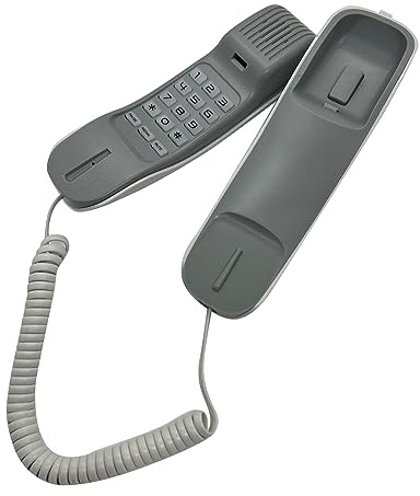 Dcfbkl Telefono fisso con cavo con pulsante grande con funzione di ricomposizione pausa mute supporto a parete o scrivania display LCD fisso palmare con cavo