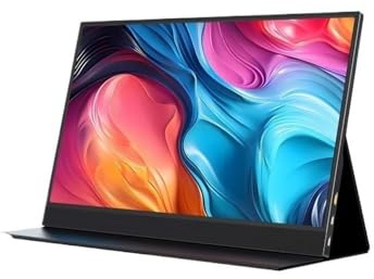 LIBANGRONG-888 Moniteur d'ordinateur Portable Écran Tactile Portable de 15 Pouces Full HD 1080p 60 Hz, Gamme Couleurs 100% sRGB Écran de Jeu
