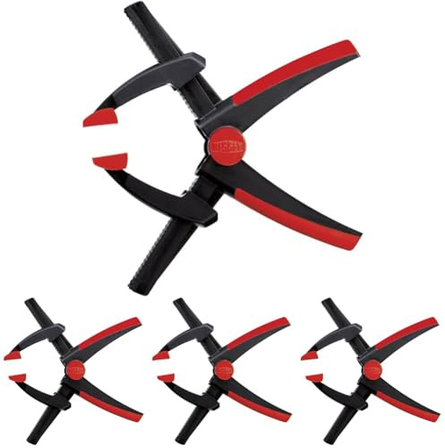 BESSEY Federzwinge VarioClippix XV5-170, Spannweite 170 mm Ausladung 50 mm, Variable Spannweite bis 170 mm, trotzdem einhändig bedienbar, Gewicht 0,19 Kg (Packung mit 4)